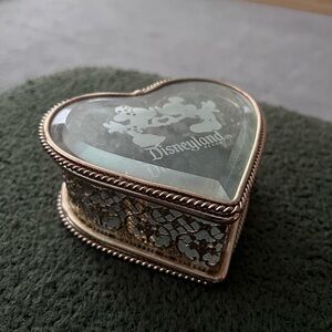 Disneyland Heart-Shaped Glass Jewelry Box